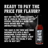 Hellfire Next Day You Pay! Hot Sauce, Made with Super Hot Peppers, Gourmet, Award-Winning Recipe, Vegan & Gluten Free, 5 oz