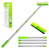 ITTAHO Window Squeegee, Squeegee for Window Cleaning, 2 in 1 Squeegee Window Cleaner with 58'' Long Handle,Window Washing Kit with Extension Pole
