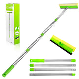 ITTAHO Window Squeegee, Squeegee for Window Cleaning, 2 in 1 Squeegee Window Cleaner with 58'' Long Handle,Window Washing Kit with Extension Pole