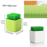 2 Pack Silicone Laundry Brush Scrub Multi-use Household Cloth Washing Brush Dual-use Scrubbing Brush for Clothes Underwear Shoes, Plastic Soft