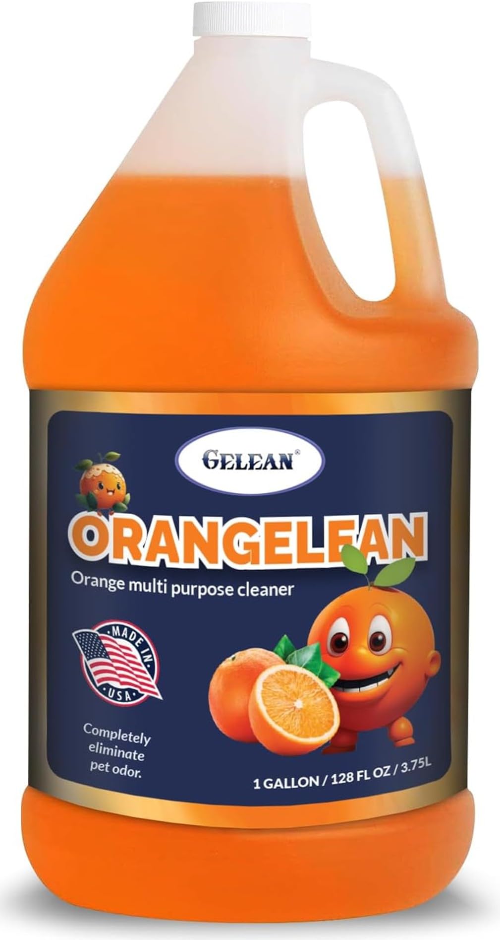 Multi Purpose Cleaner Pet Odor eliminator - Concentrate MAKES 64 GALLON - MADE IN USA- pH Neutral - ORANGELEAN Strong Odor Floor Cleaner - Orange