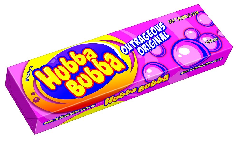 Wrigley Outrageous Original Hubba Bubba Max Bubble Gum -- 720 per case.