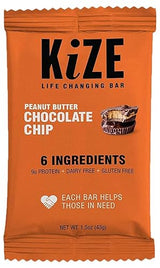 Kize Peanut Butter Chocolate Chip Energy Bar 10 Count, 1.5 OZ