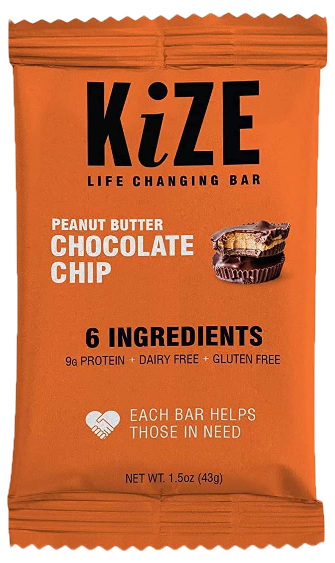 Kize Peanut Butter Chocolate Chip Energy Bar 10 Count, 1.5 OZ