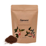 Coperaco, Sumatra Gayo, Ground Coffee, Dark Roast, Fresh Roast, Low Acid, Gourmet, Artisanal, Indonesia, Aromatic bold flavor with Deep Aroma, 100%
