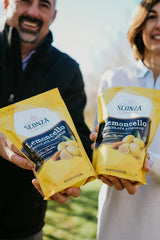 Sconza large Pouch Confections Lemoncello Almonds Zipper Pouch, 24 Ounce