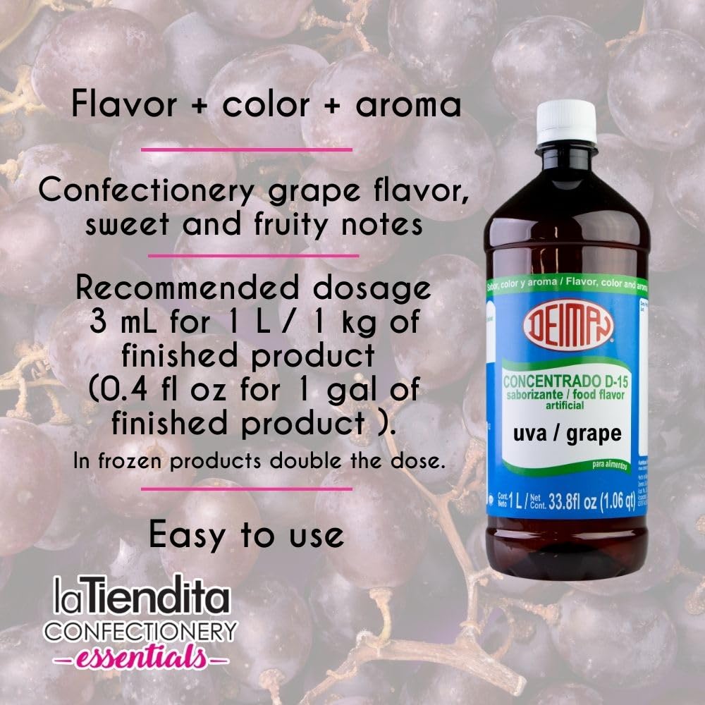 Deiman Artificial Food Flavoring Grape Concentrate D-15 (33.8 fl oz)