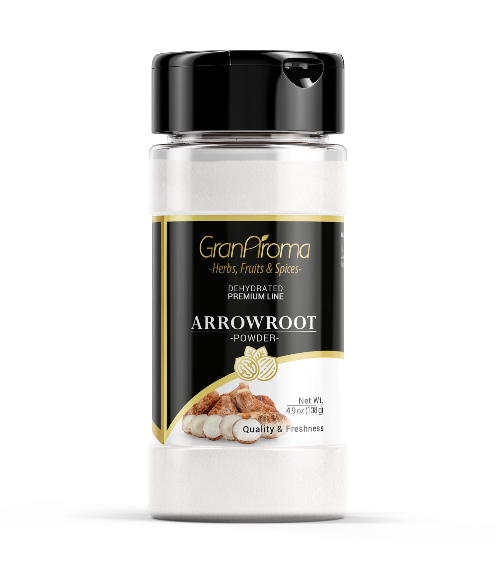 GranAroma Arrowroot Powder, 4.9 oz, Cooking & Baking, Natural Thickener, Versatile Powder