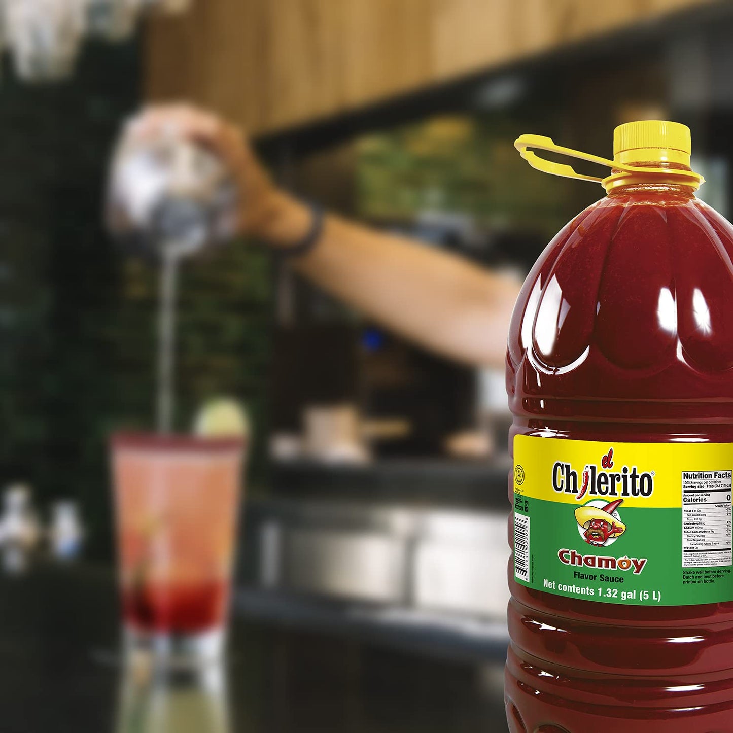 El Chilerito Chamoy Sauce 5L Jug - Authentic Mexican Flavor - Perfect for Snacks and Drinks
