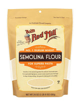 Bob's Red Mill Semolina Pasta Flour, 24oz (Pack of 1) - Vegan, Kosher