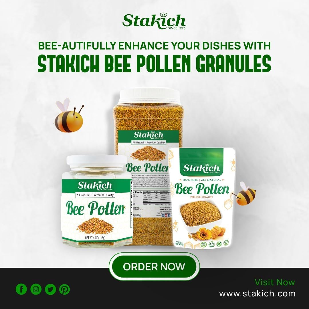 Stakich Bee Pollen Granules 2 Pound