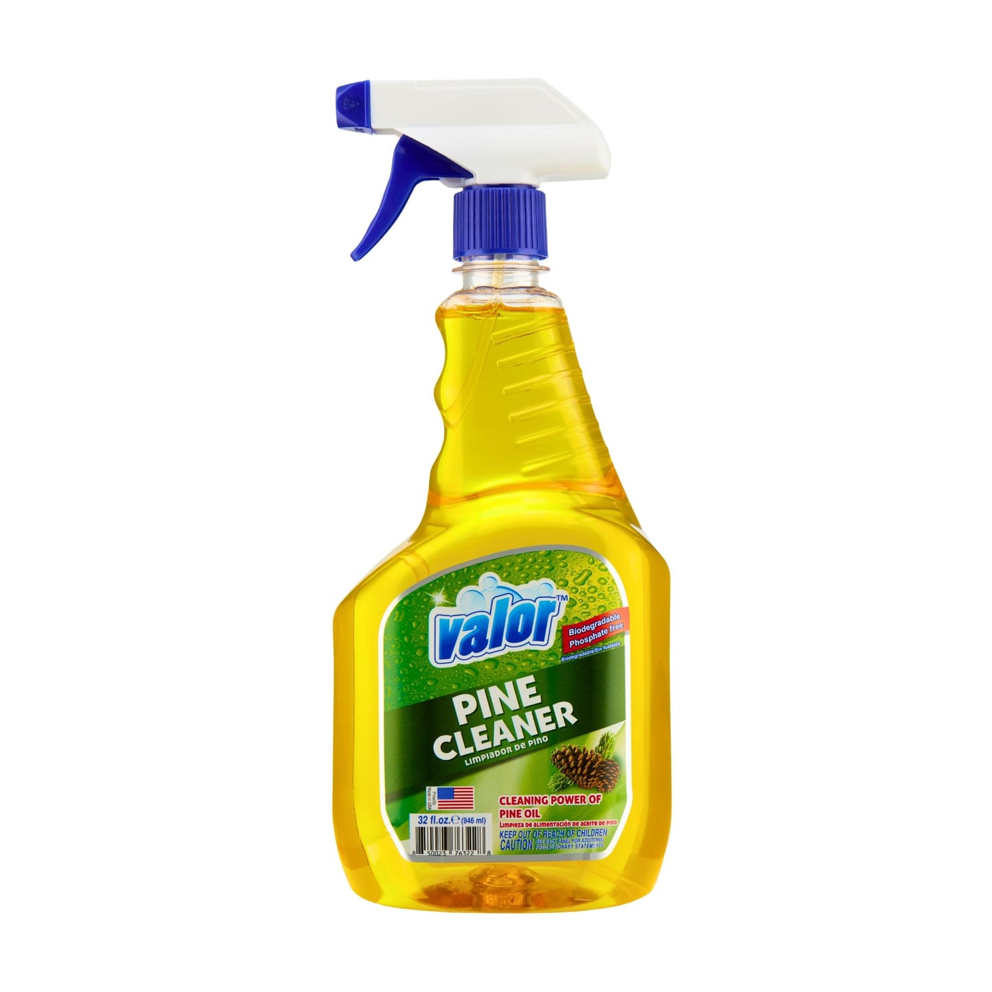 Valor Pine All-Purpose Cleaner with Trigger Sprayer, 32 fl oz - Multi-Surface Household Cleaner, Powerful Degreaser, Biodegradable, Fresh Pine Scent