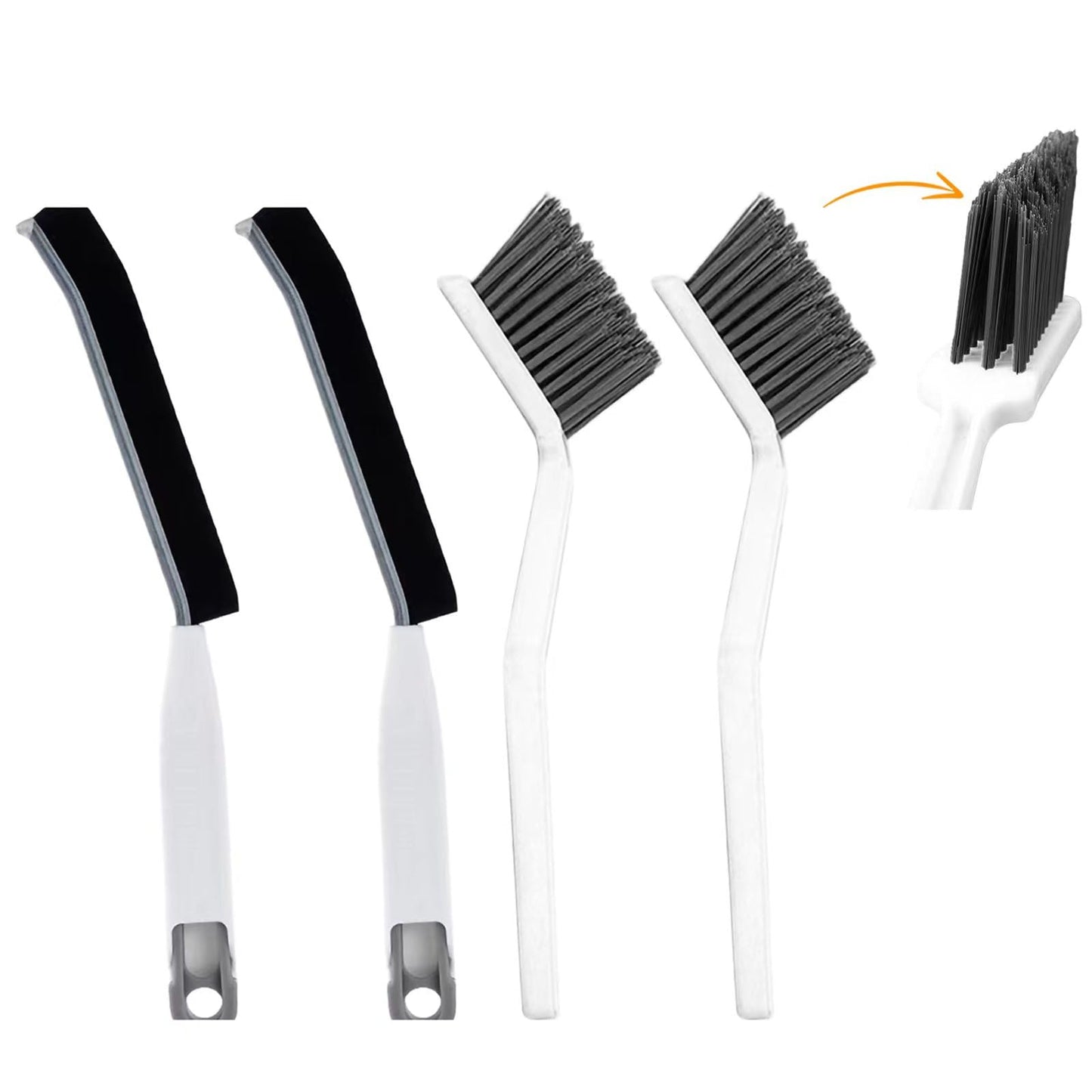 Crevice Brushes for Cleaning, Gap Cleaning Brush with Long Stiff V-Shaped Bristles Household Use for Bathroom/Tiles/Kitchen?4pcs?