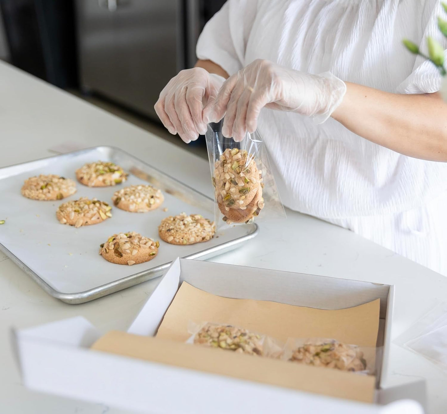 ChixCakes - Ghorabieh Marzipan Cookies - A Luxurious Traditional Persian Treat Made with Premium Pistachios, Offering a Buttery Texture
