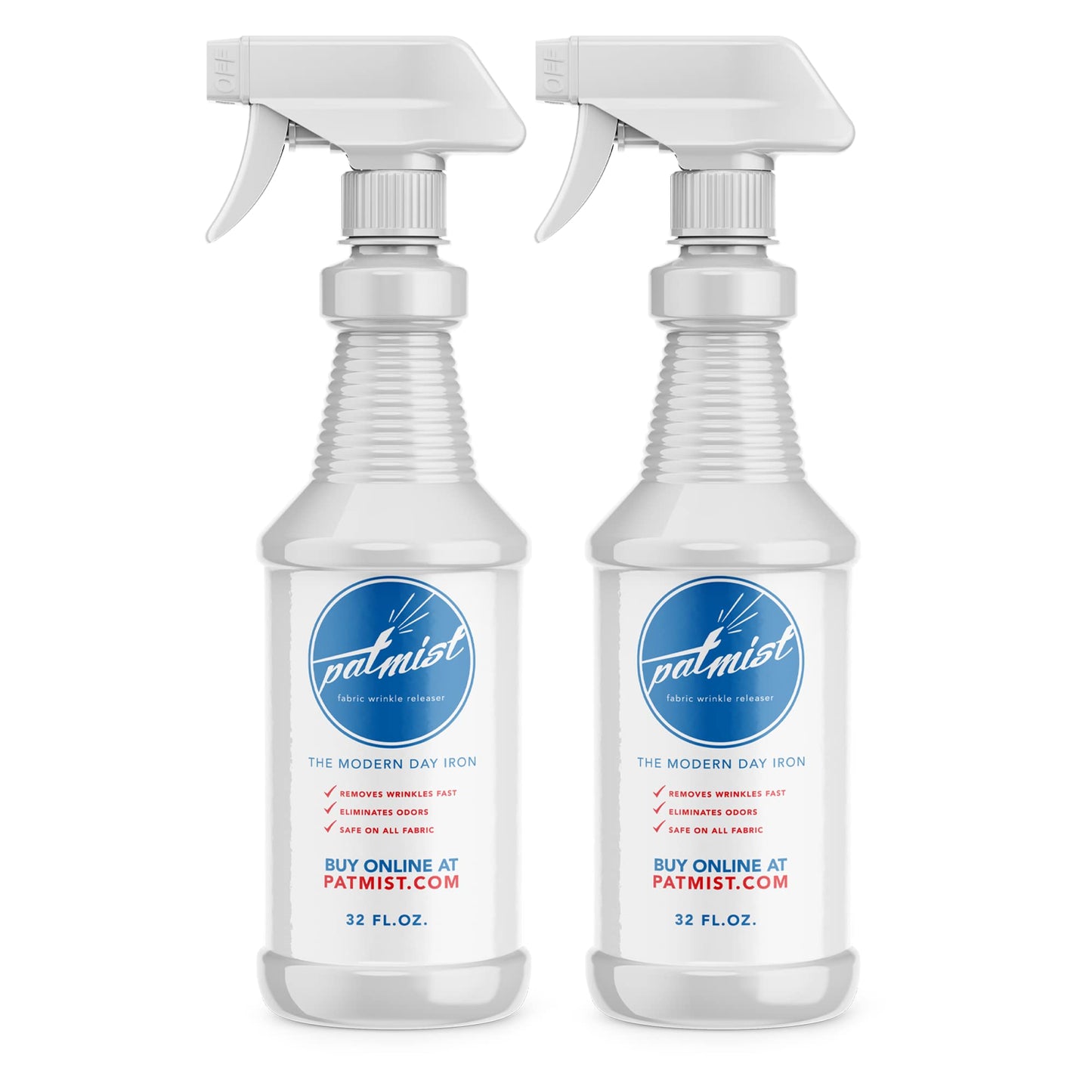 PAT MIST Wrinkle Remover Spray - Fabric Refresher with Fresh Laundry Scent - Odor Remover & Fast Drying Ironing Spray - Mist Nozzle Wrinkle Release