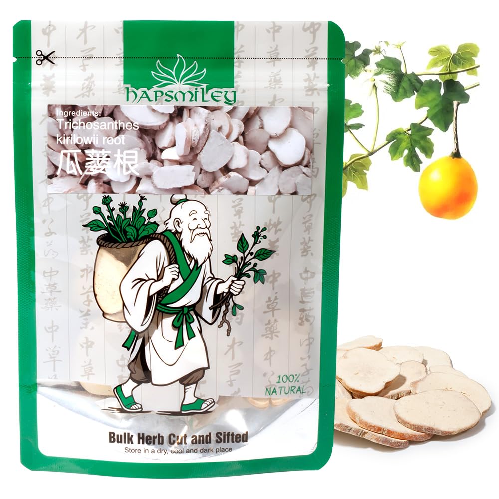 Hapsmiley Trichosanthes kirilowii root (Mongolian Snakegourd Root/Tian Hua Fen/???/Gua Lou Gen)-100g (3.5 oz) Dried Roots-Pure Natural Herbal Plant