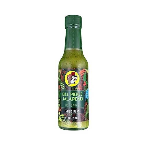Buc-ee’s Dill Pickle Jalapeño Hot Sauce - Tangy & Mildly Spicy, Gluten Free, 5 oz Bottle