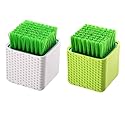 2 Pack Silicone Laundry Brush Scrub Multi-use Household Cloth Washing Brush Dual-use Scrubbing Brush for Clothes Underwear Shoes, Plastic Soft