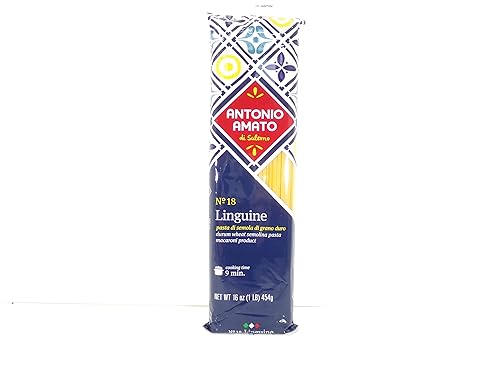 ANTONIO AMATO di Salerno - NO.18 Linguine - (Pack of 5, 5lb total weight) - pasta di semola di grano duro - durum wheat semolina pasta macaroni