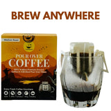 Hachidoori Single-Serve Portable Pour Over Drip Coffee - 7 Ready-to-Brew Packs with Ground Coffee & Filters | Fresh Coffee Anytime - Travel, Camping
