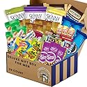 Snack Box Gift for Men - Almonds, Trail Mix, Granola Bars, Pretzels, Popcorn, Cookies, Candy and More - Ultimate Care Package for Him by Bussin Boxes