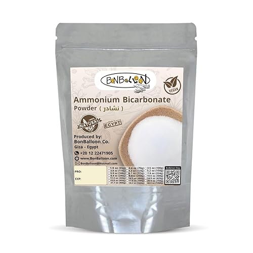 Natural Ammonium Bicarbonate Powder Fresh Dried Ammonia Hartshorn Herbal Herb Herbs Seasoning Spice Spices Cooking Pure Premium Egyptian Spices No