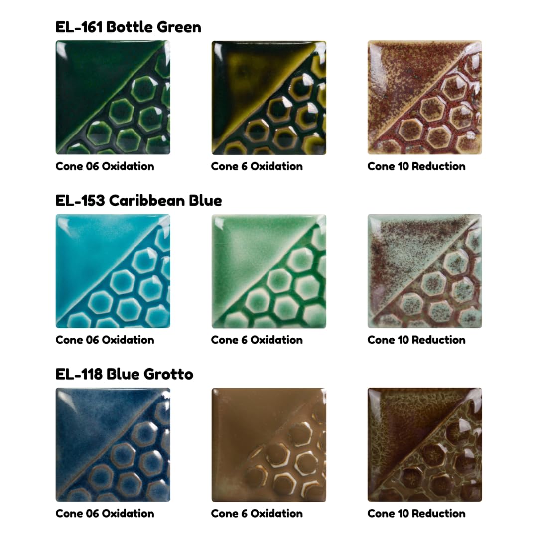 Mayco Elements Glazes 12-Pint Set 2 (ELUAK1), 12 Assorted Colors