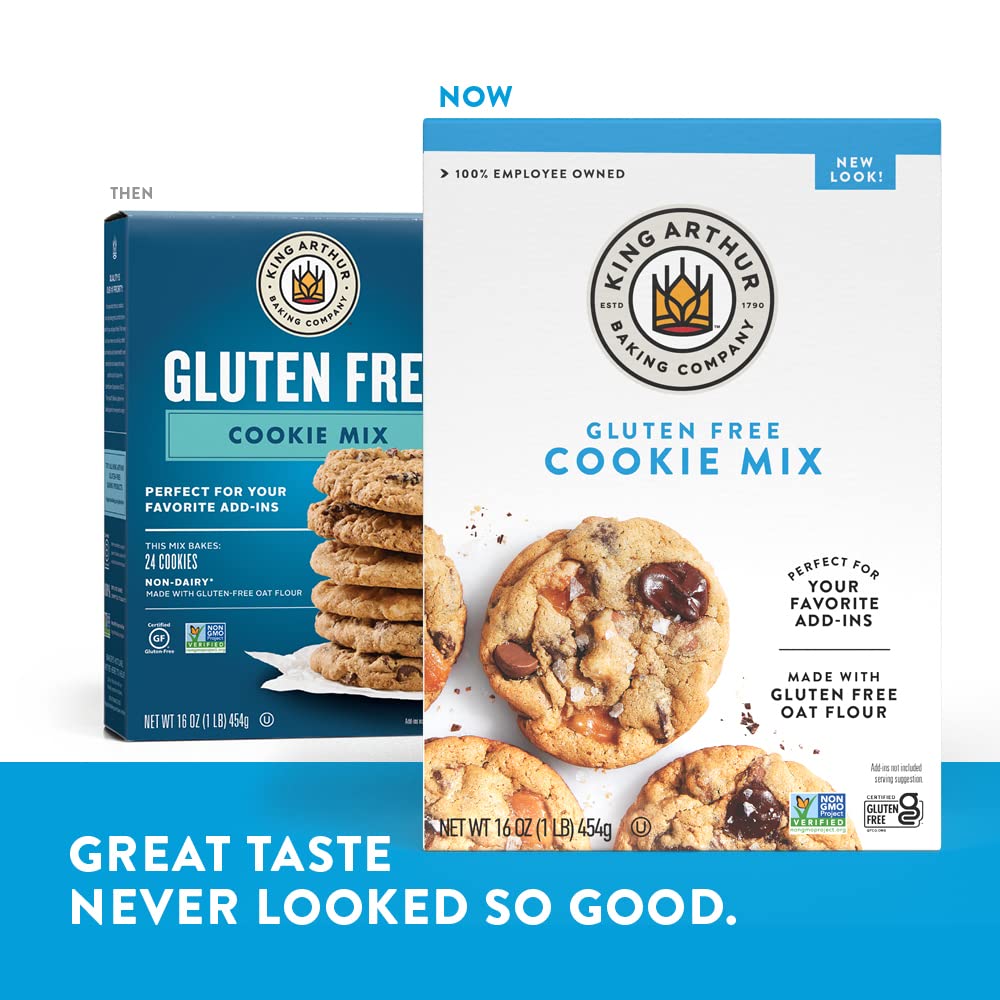 King Arthur Gluten-Free Cookie Mix, Non-GMO Project Verified, Certified Kosher, Non-Dairy, 16 Oz