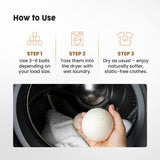 Scalise Family Sheep Farm Wool Dryer Ball by Scalise Family Sheep Farm - Reusable Dryer Balls Wool for Faster Drying & Less Static - Eco-Friendly