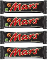 Arilon pack of Mars Chocolate Candy Bar, 2.2 oz, Caramel, Nougat, Milk Chocolate (4 full size bars)