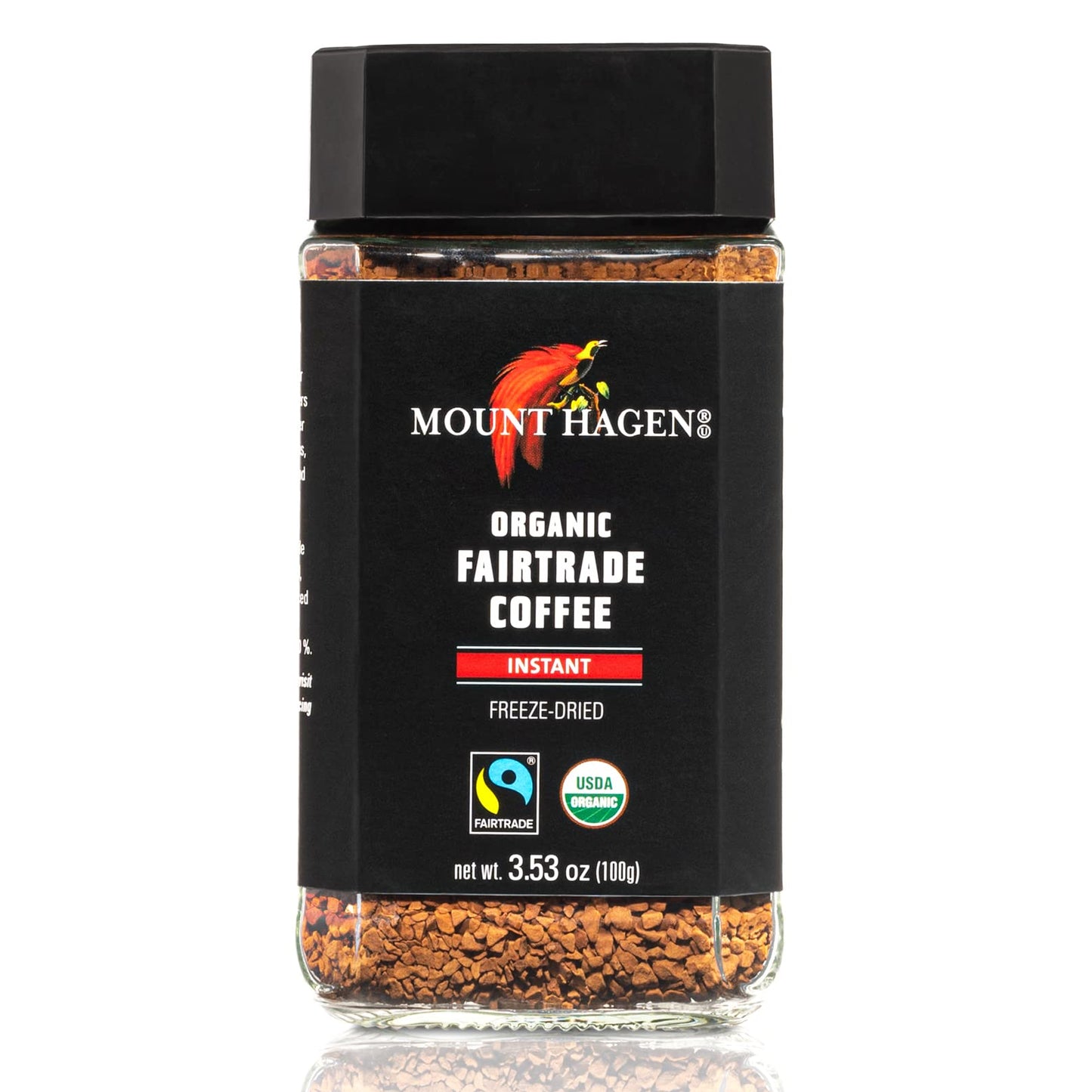 Mount Hagen 3.53oz Organic Freeze Dried Instant Coffee - 6 pack | Eco-friendly Coffee Made From Organic Medium Roast Arabica Beans | Fair-Trade Coffee