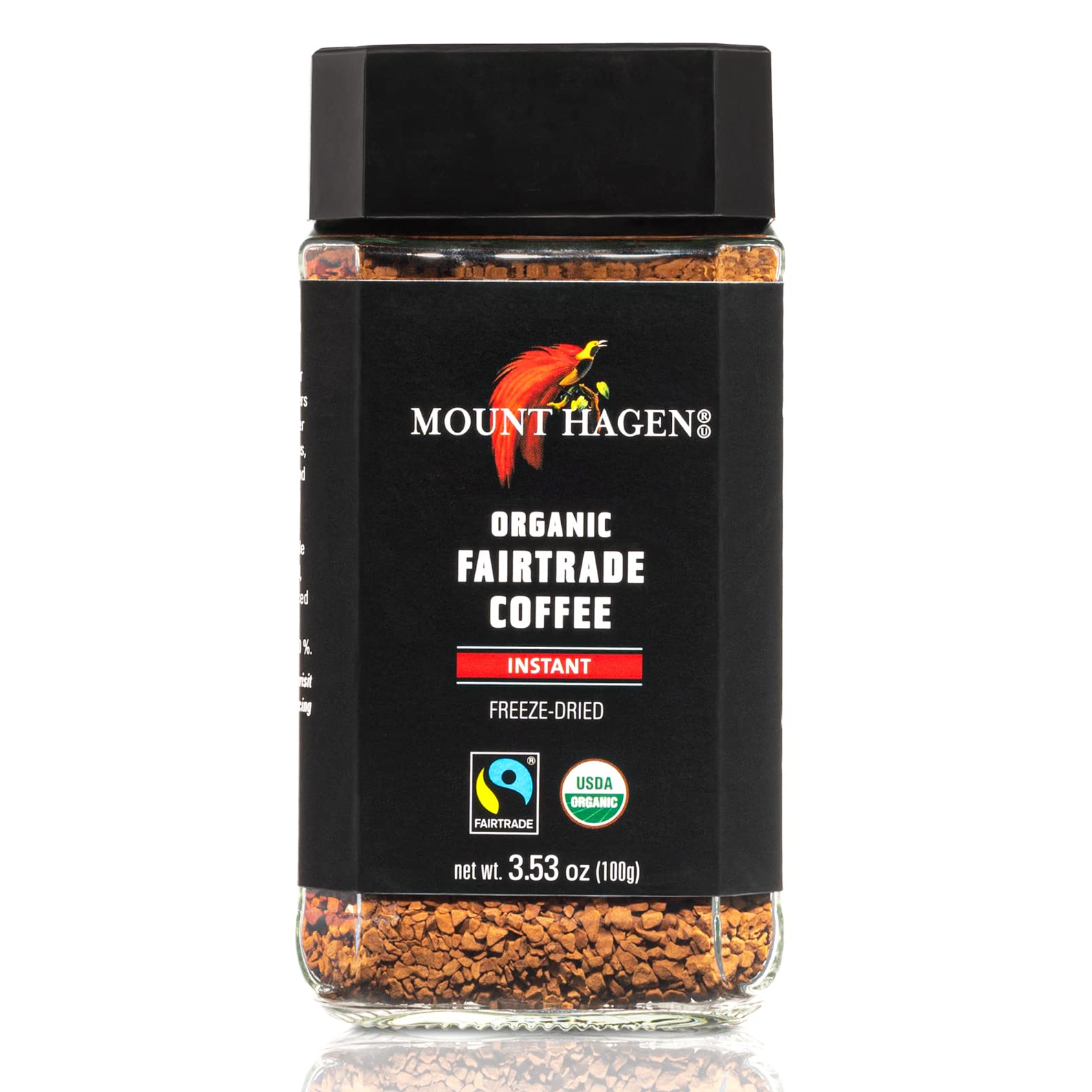 Mount Hagen 3.53oz Organic Freeze Dried Instant Coffee - 6 pack | Eco-friendly Coffee Made From Organic Medium Roast Arabica Beans | Fair-Trade Coffee