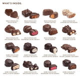 Ethel M Chocolates Classic Collection 32 Piece Premium Milk and Dark Chocolate Assortment in Round Copper Gift Box - Chewy Caramel, Macadamia, Pecan