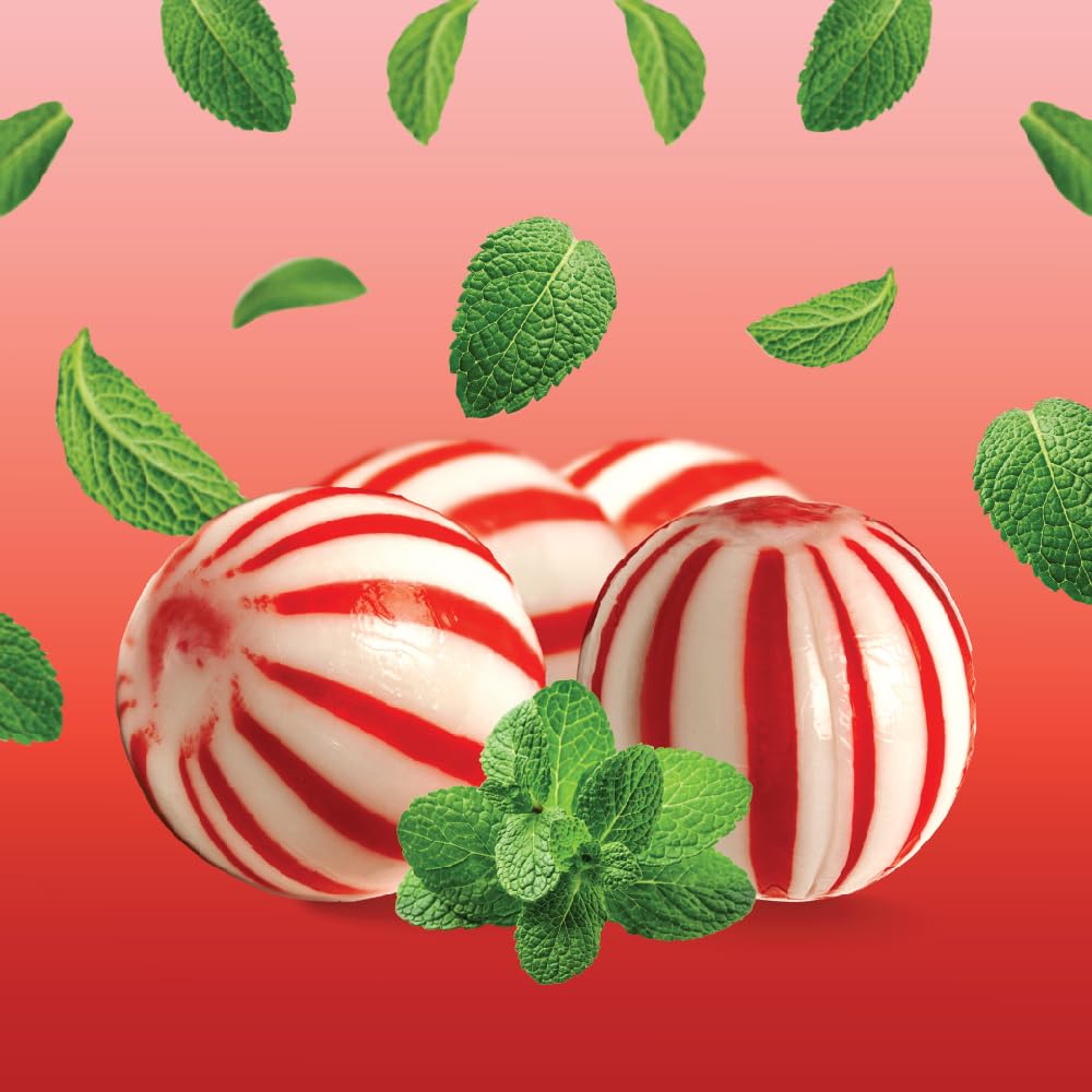 Jumbo Mint Balls - 2 Pound Bulk Pack - Peppermint Candy Individually Wrapped - Classic Peppermint Hard Candy for Jars, Office Bowls, and Party Favors