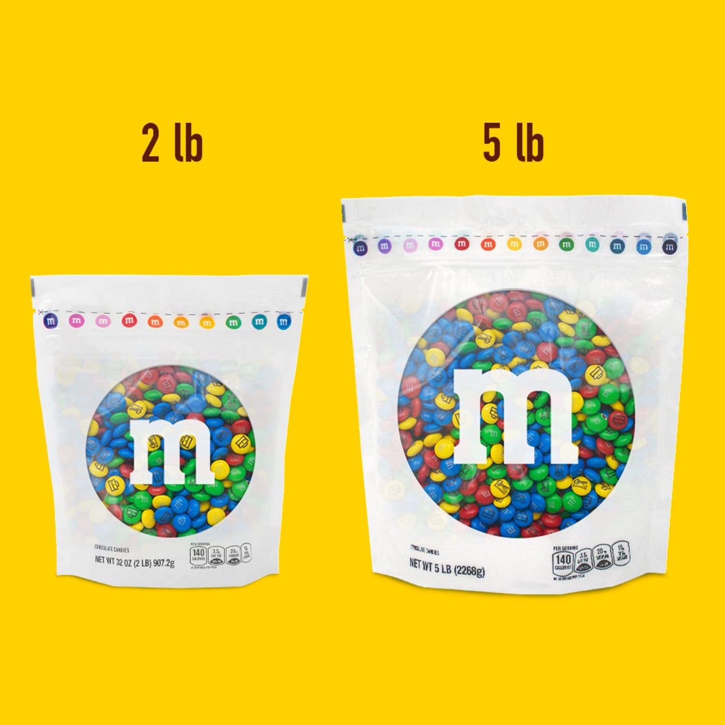M&M’S WORLD Pre-Designed Congrats Milk Chocolate Candy - 5lbs of Bulk Candy in Resealable Pack for Congratulatory Gifts, Achievements, Party Favors