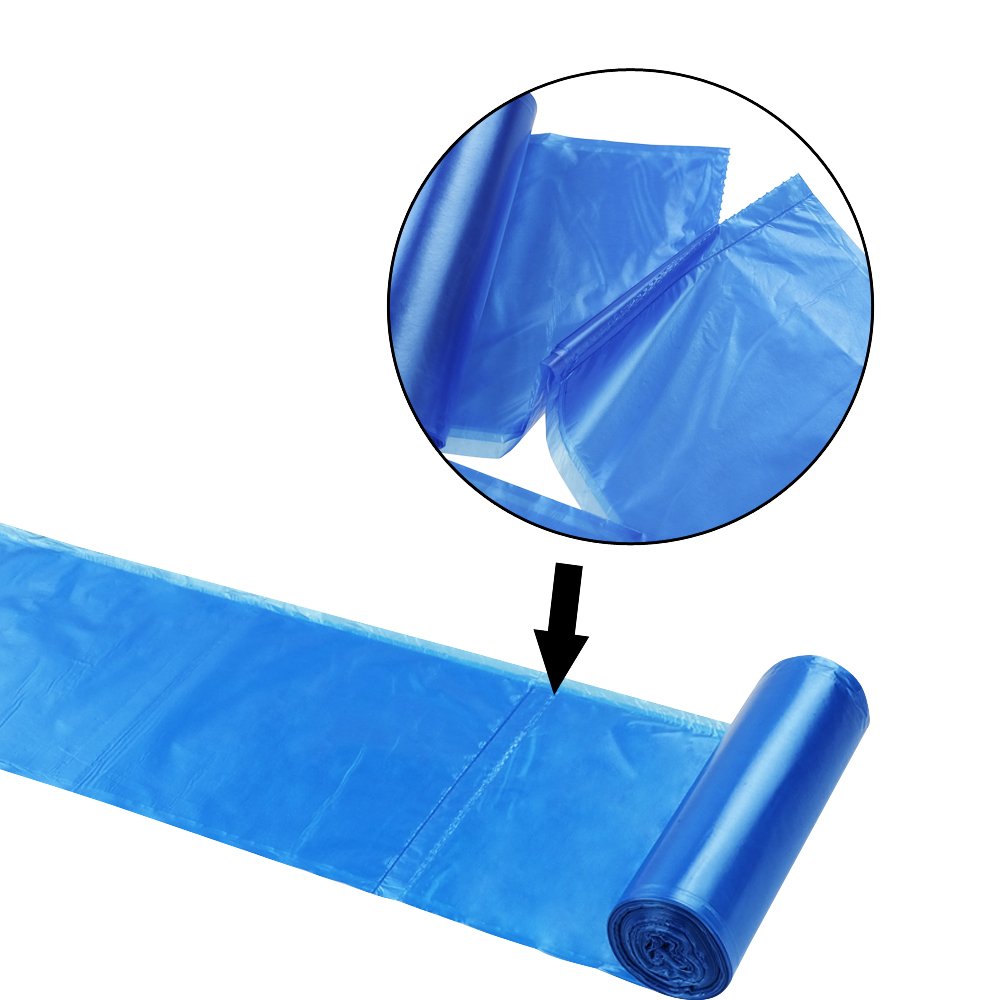 Hommp 5 Gallon Trash Bags, Blue Garbage Bags, 120 Counts