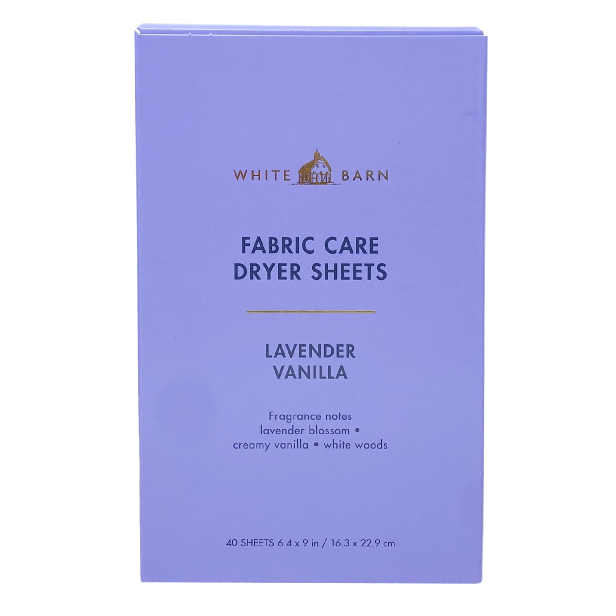 Bath & Body Works Lavender Vanilla Fabric Care Dryer Sheets - Box of 40 sheets - with a Natural Oats Sample Soap