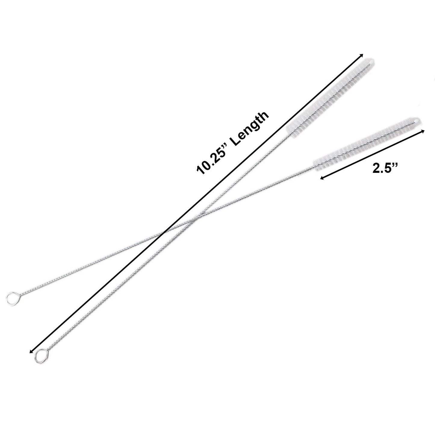 HUJI Stainless Steel Straws Cleaning Brush Perfect for Reusable Tumbler Straws (2 Brushes)