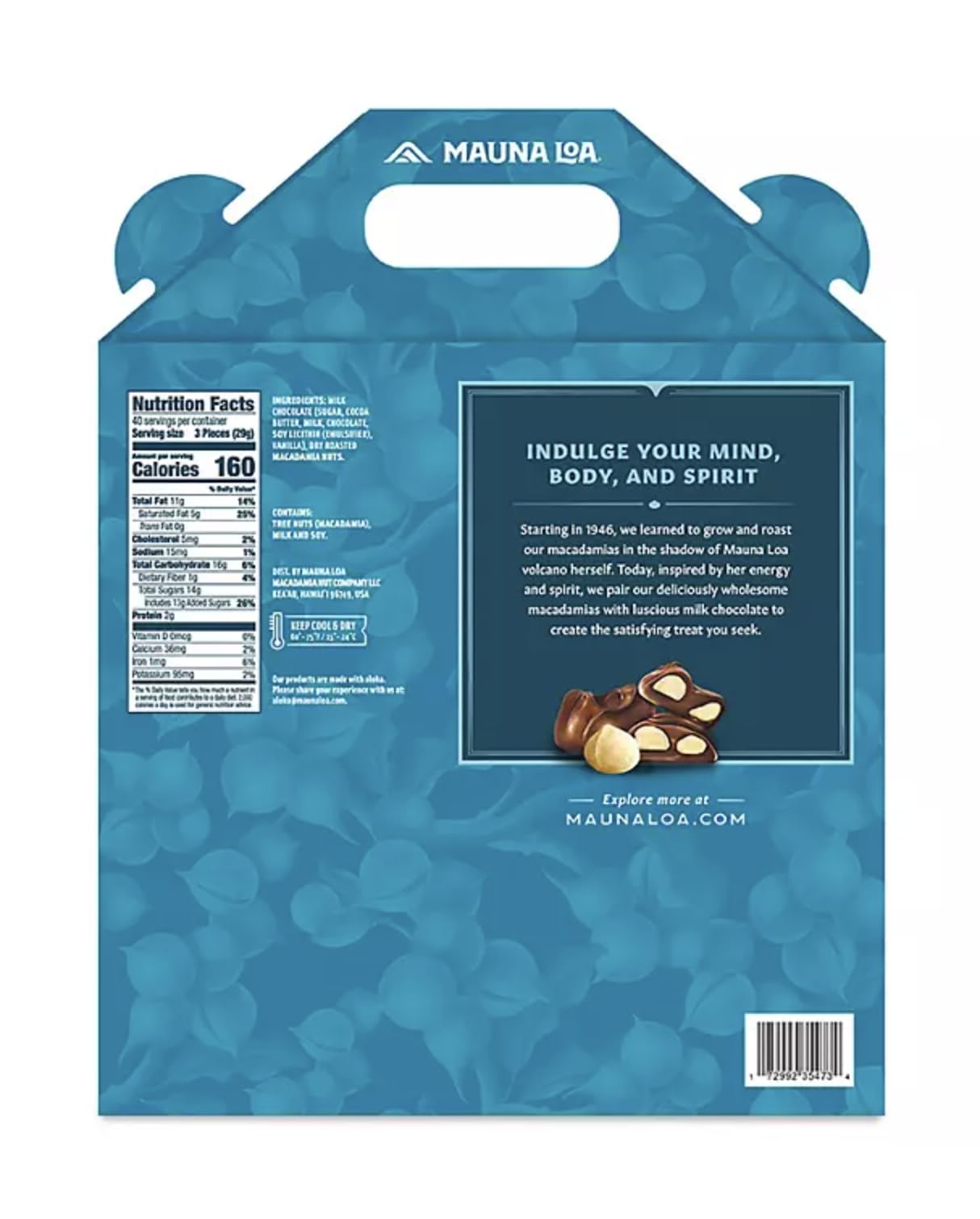 Mauna Loa Milk Chocolate Covered Macadamias - 4.3 oz (Pack of 10 Boxes)