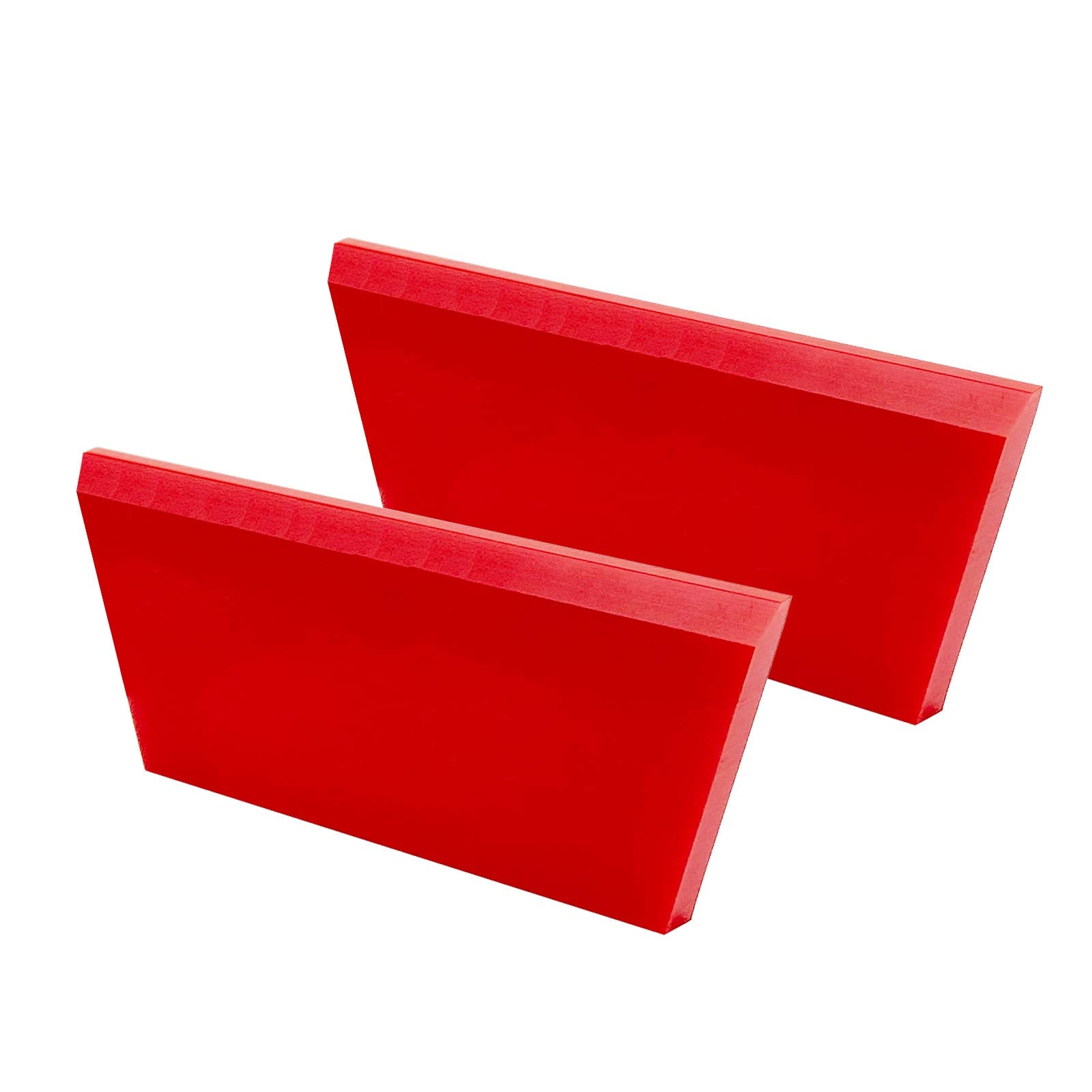 CARTINTS 2pack Squeegee Blades Replacement Mini Squeegee, 5.1x 2 inch, for Cleaning Glass, Shower Door and Car Windows and Screen Printing,Red