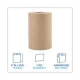 BWK6252 - Boardwalk Hardwound Paper Towels, 8 inches x 350 feet, 1-Ply Natural, 12 Rolls/Carton