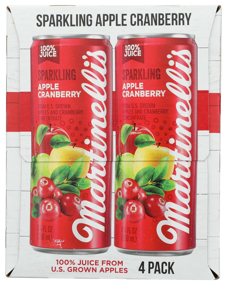 Martinellis Sparkling Apple Cranberry Juice 4Pk, 8.4 Fz
