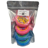 Hubba Bubba Original Bubble Tape and Sour Blue Raspberry Bundle | 6 Feet of Gum Each 2 Flavor Pack 4 Total Ounce (Pack 4)