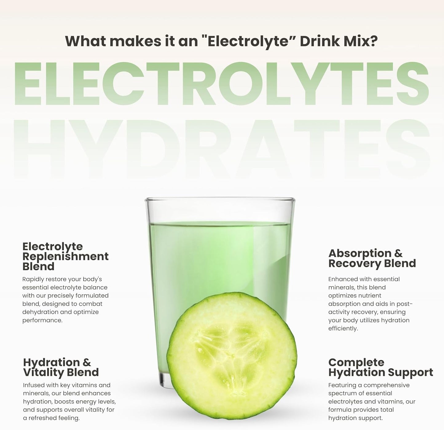 310 Nutrition Sugar Free Electrolytes Powder - Instant Hydration Packets for Daily Fluid Balance - Caffeine-Free Rehydration Drink Mix w/ Vitamins