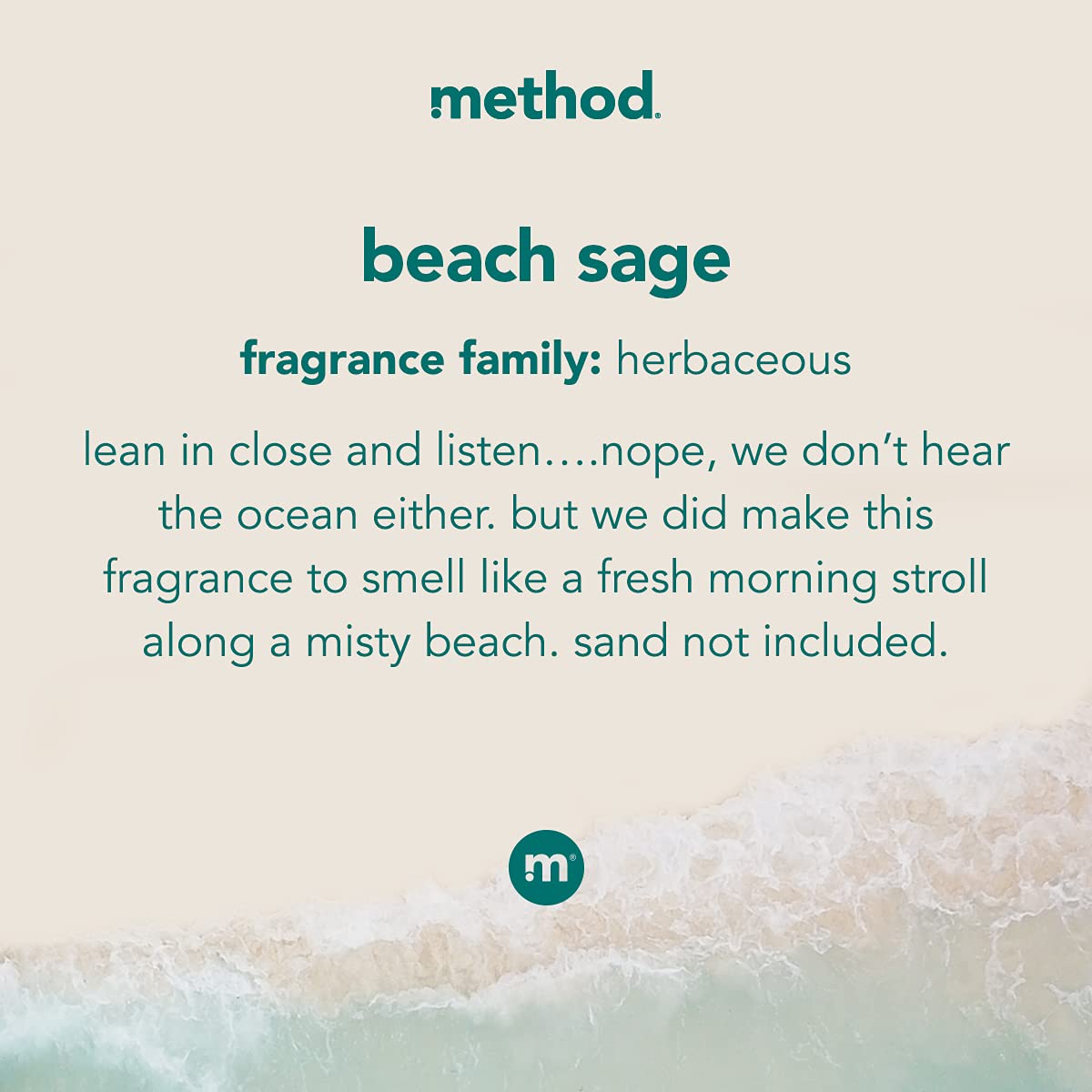 Method Liquid Laundry Detergent; Beach Sage Scent, Stain Remover; ; 66 Loads per 53.5 oz Bottle; (Pack of 1)