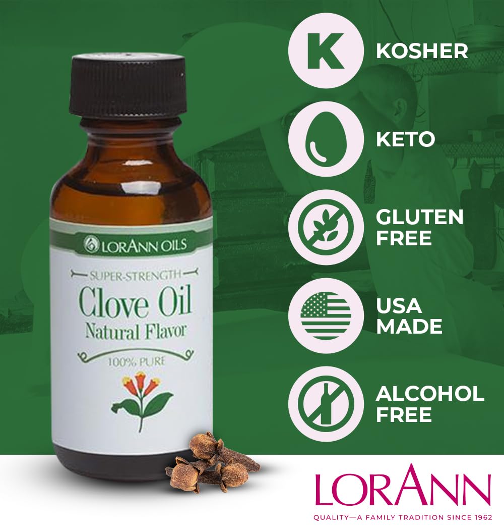 LorAnn Clove Leaf Oil SS Natural Flavor, 4 ounce bottle