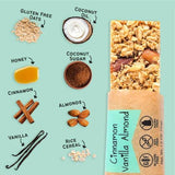 Almond Cinnamon Vanilla Granola Bars | 12 Pack | Gluten, Dairy, & Soy Free | Omaha, NE Made | The Gourmet Granola