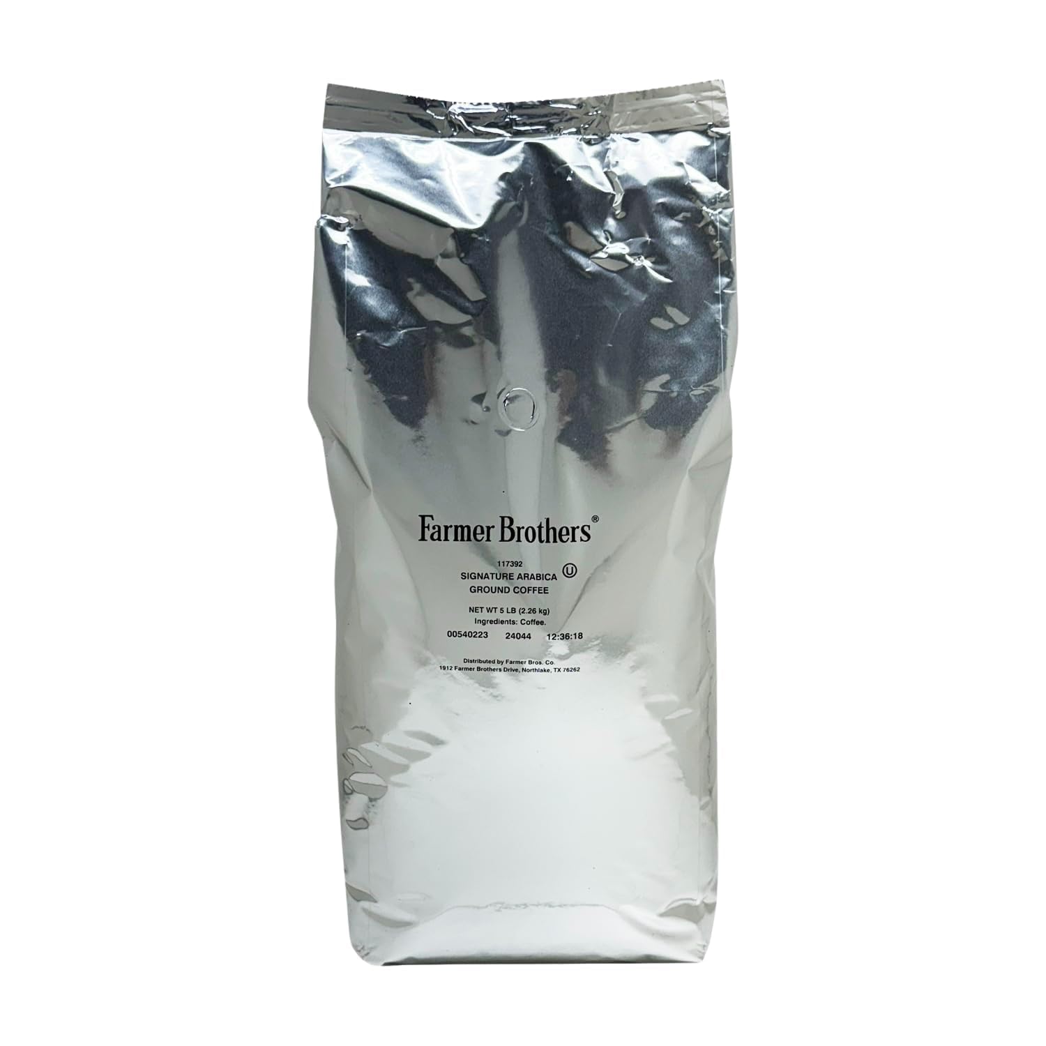 Farmer Brothers Signature Arabica Ground Coffee, Medium Roast, Brazilian and Ugandan Blend, 5 lb Bag
