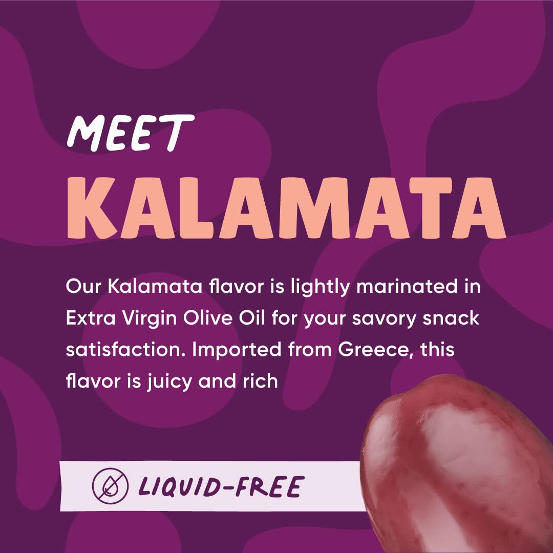 Freestyle Snacks Olive Snack Packs - As Seen on Shark Tank - Fresh Pitted Kalamata & Green Olives, Grown in Greece, Salty Snack, All Natural, Non-GMO