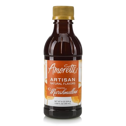 Amoretti - Natural Toasted Marshmallow Artisan Flavor Paste, 8 oz, Perfect For Ice Cream, Beverages, Cakes, and more, Preservative Free, Vegan, Gluten